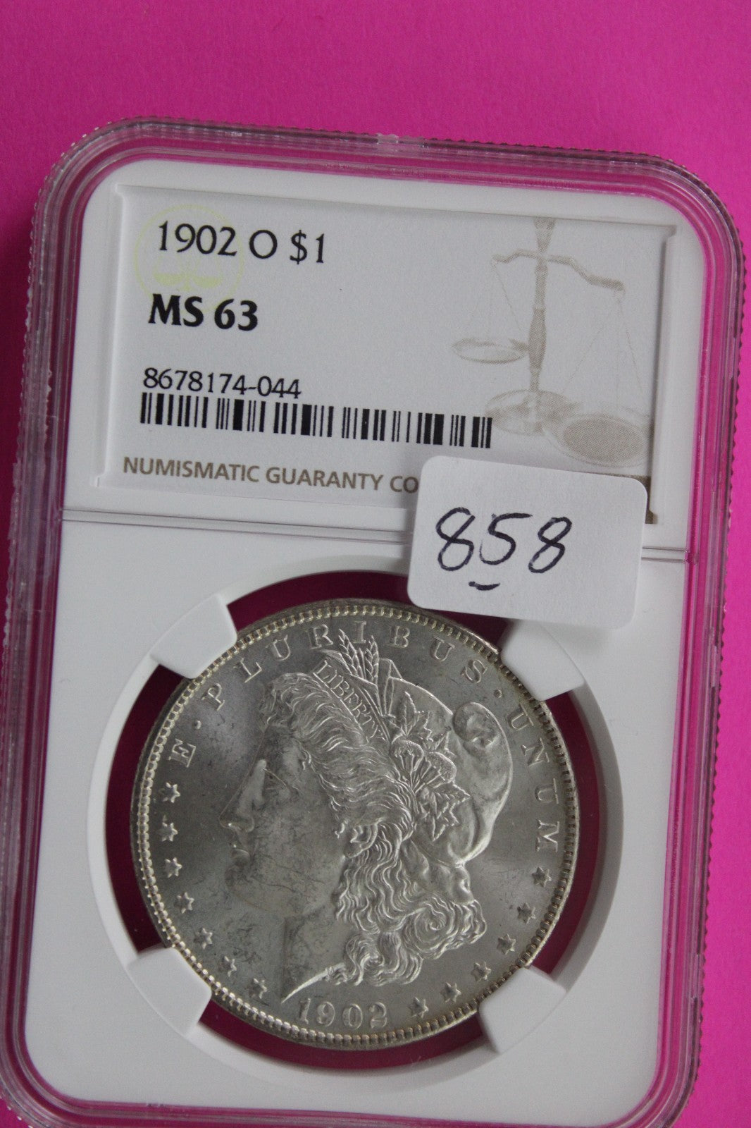 1902 O MS 63 Liberty Morgan Silver Dollar NGC Certified Graded Authentic 858