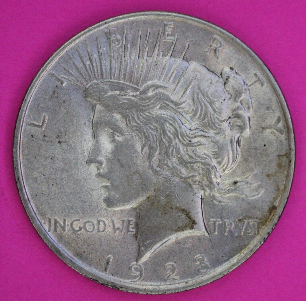 Tone High Grade 1923 P Liberty Peace Silver Dollar Philadelphia Mint Coin 244