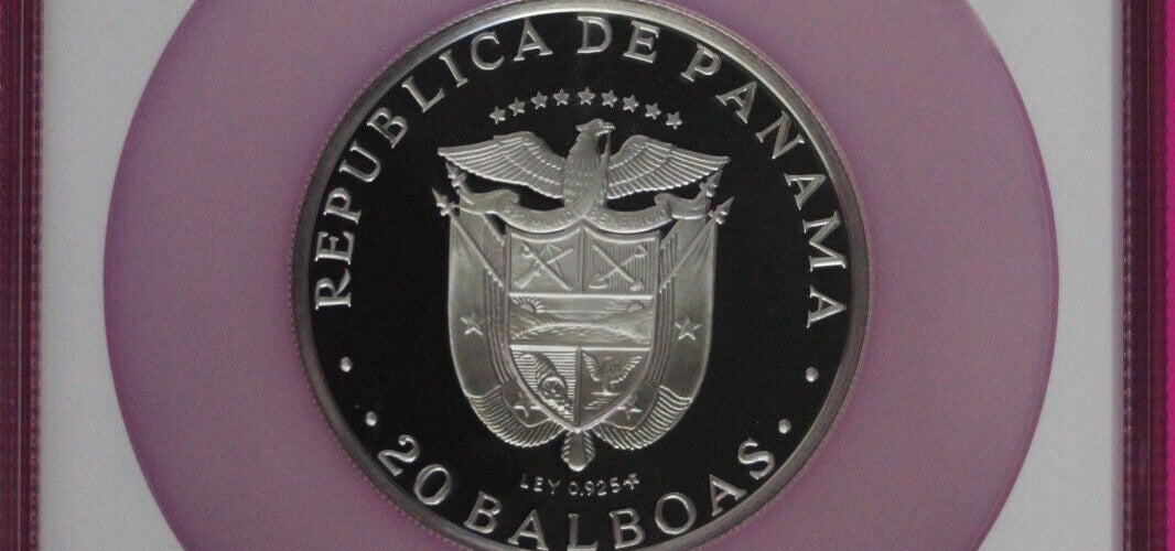 1979 Panama Silver 20 Balboas PF 69 Ultra Cameo NGC Certified Graded Slab 7038