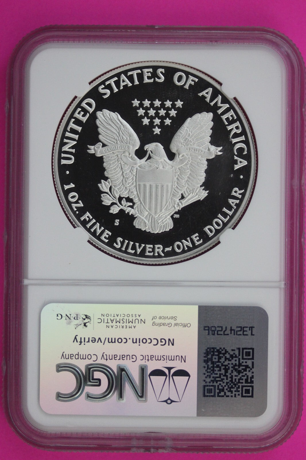 1986 S PF 69 Silver American Eagle Ultra Cameo Authentic Proof Coin NGC 1091
