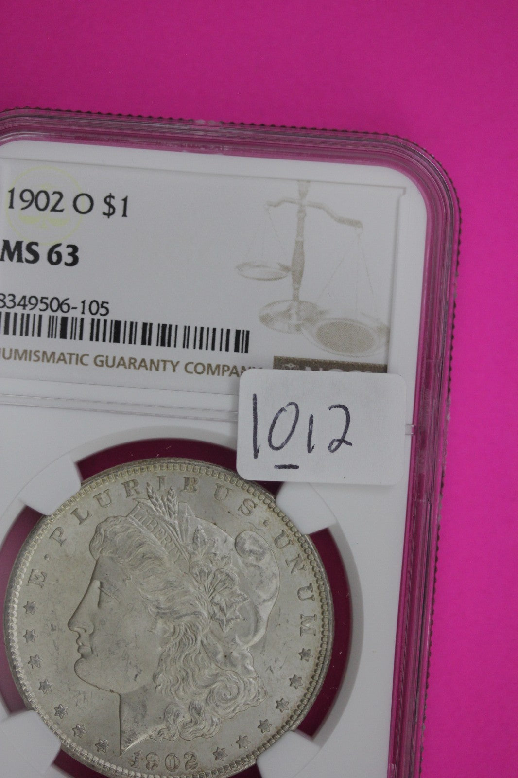 1902 O MS 63 Liberty Morgan Silver Dollar NGC Certified Graded Authentic 1012