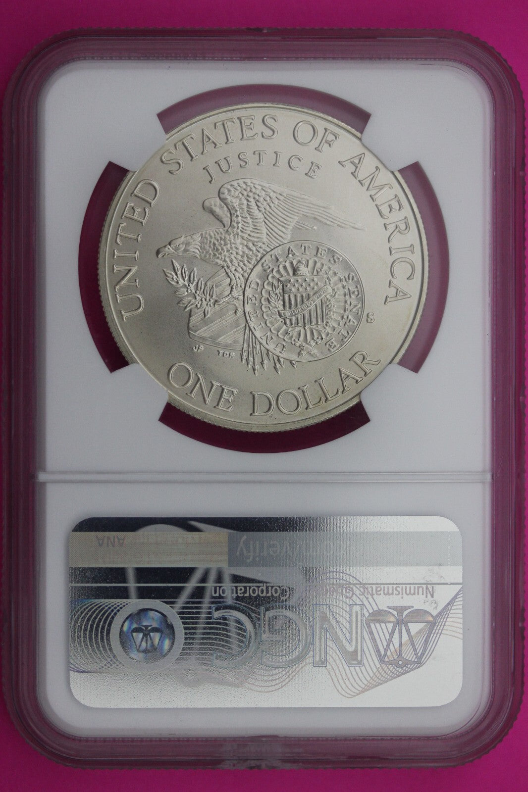 Mint Error Obverse Struck Thru 1998 S MS 69 Robert Kennedy Silver Dollar NGC 301