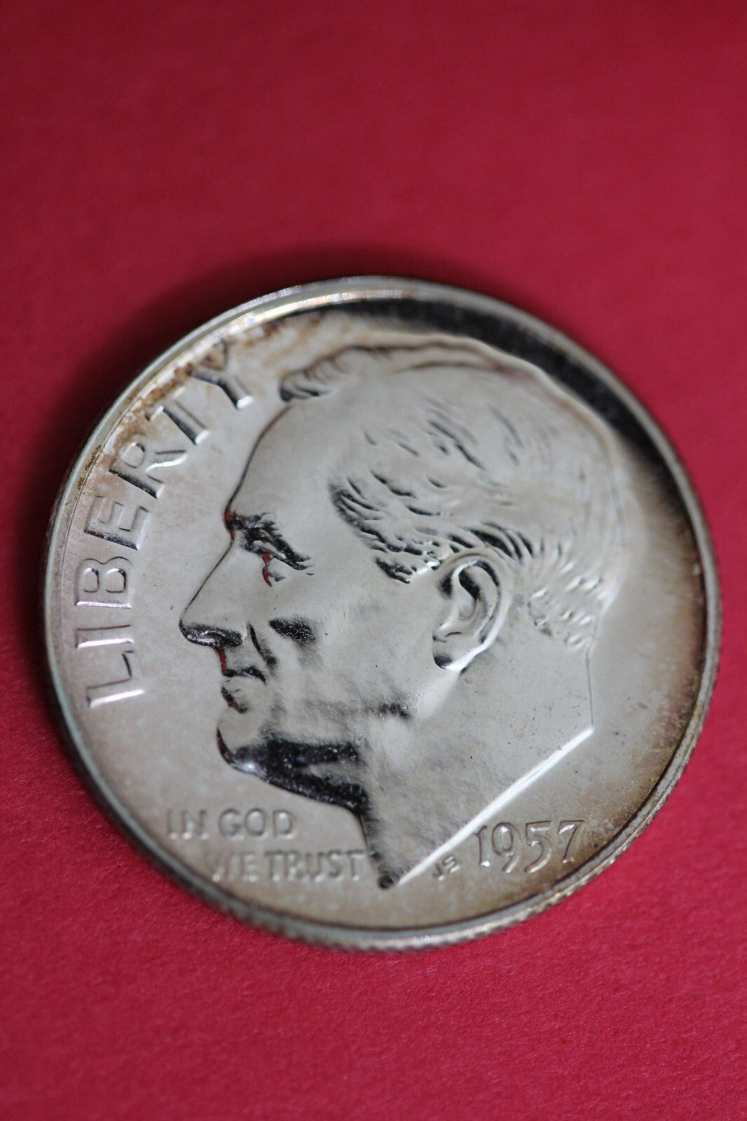 1957 Silver Proof Roosevelt Dime Exact Coin Shown 44