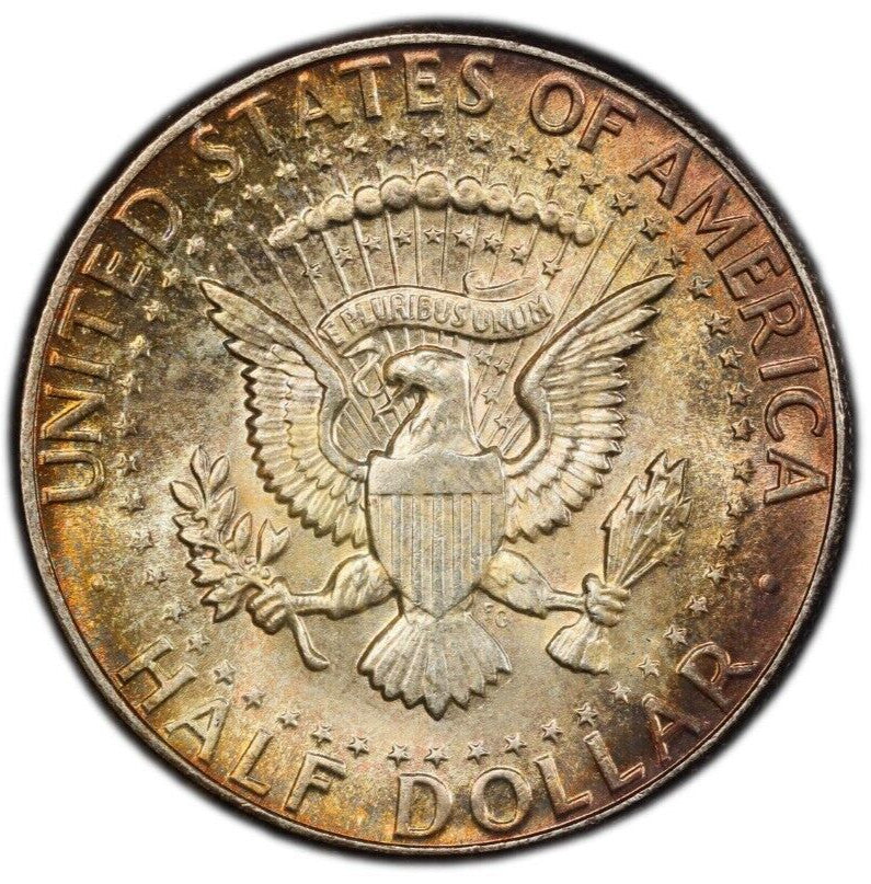 Toned 1964 P Silver MS 65 John F Kennedy Silver Half Dollar PCGS Graded 322
