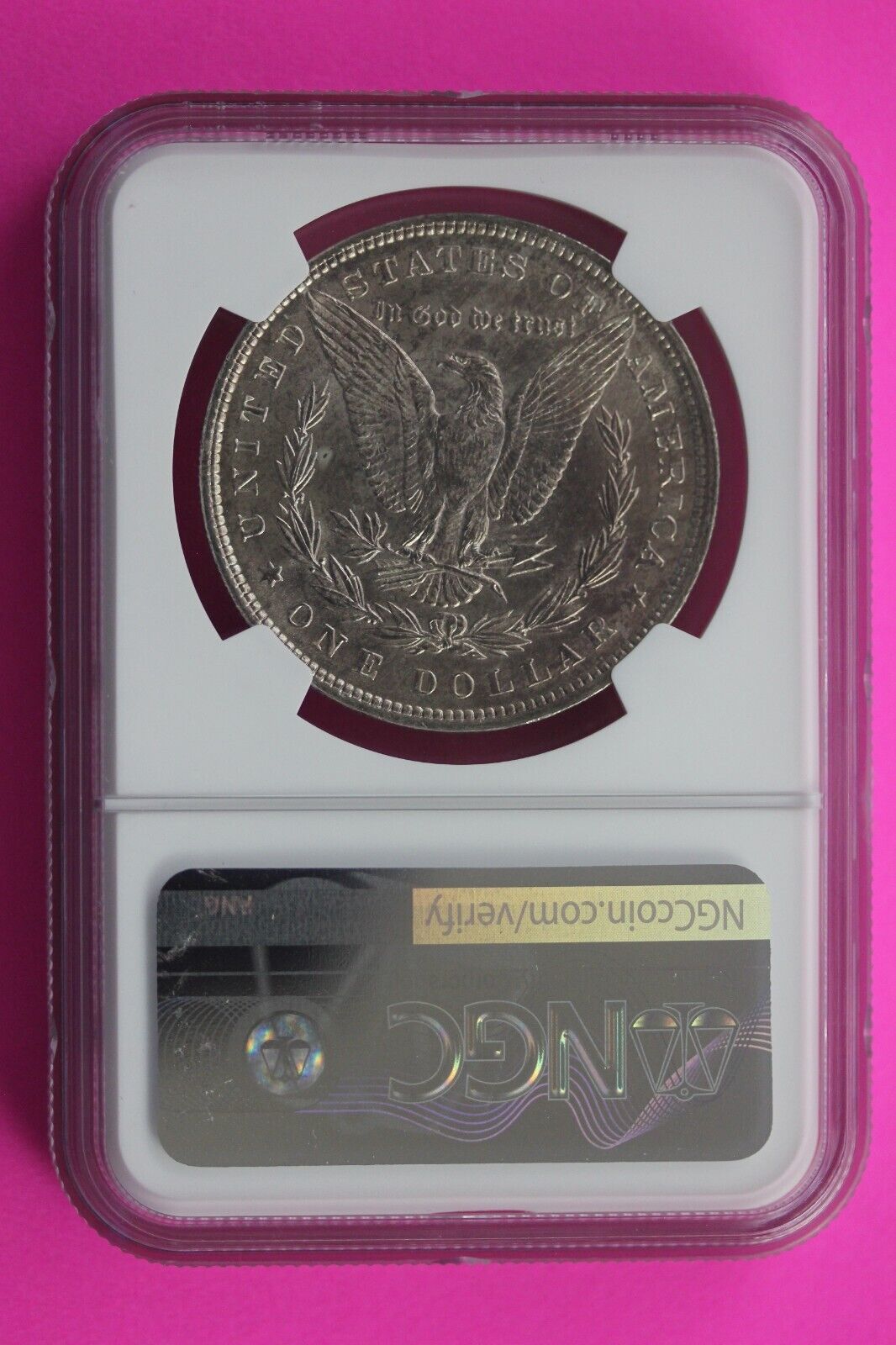 1886 P MS 63 Liberty Morgan Silver Dollar NGC Certified Slab Free Shipping 653