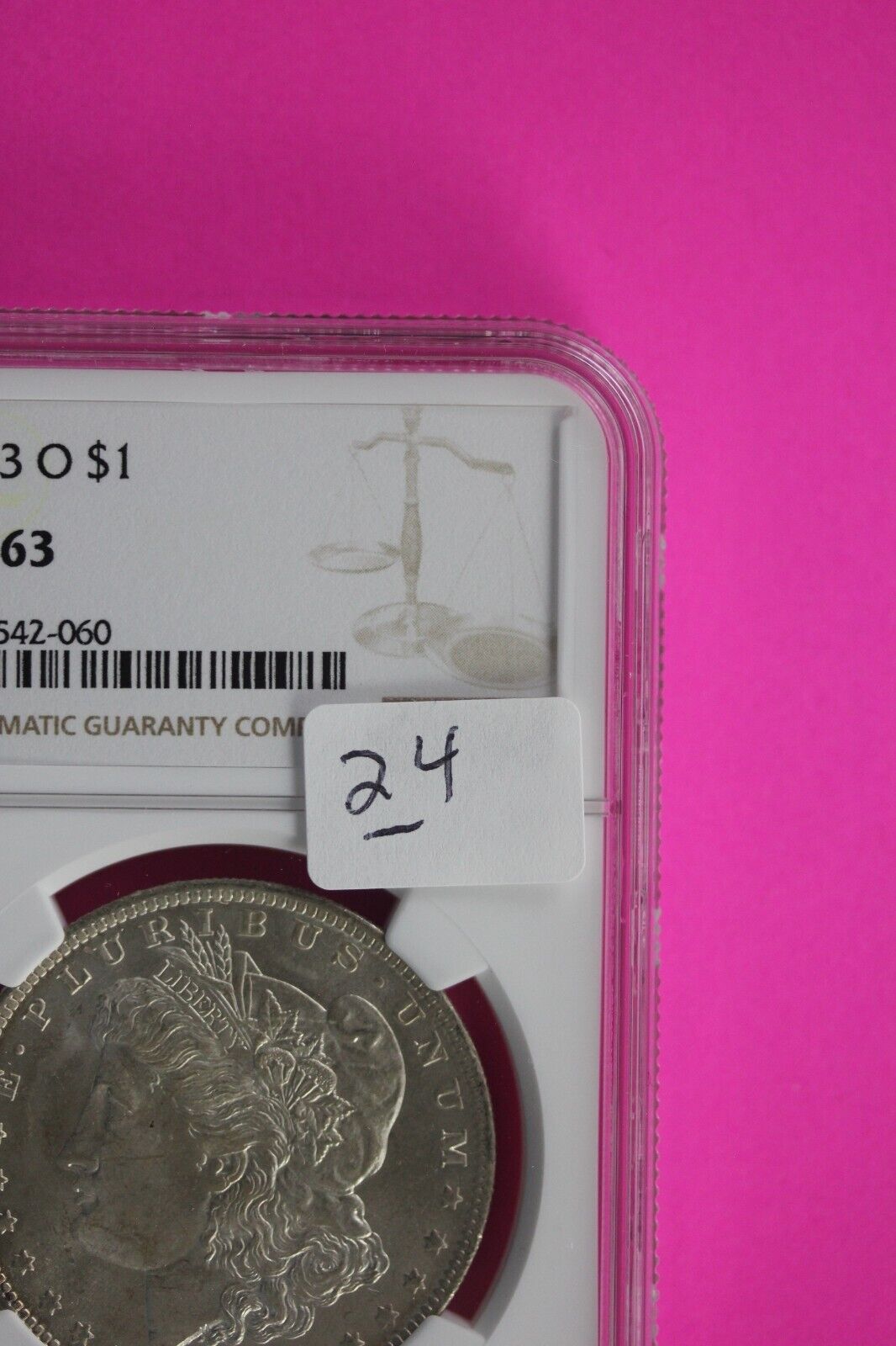 1883 O MS 63 Liberty Morgan Silver Dollar NGC Certified Graded Authentic Slab 24