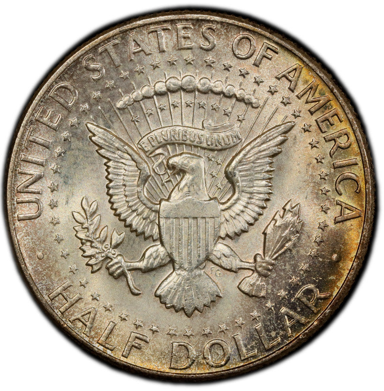Toned 1964 P Silver MS 65 John F Kennedy Silver Half Dollar PCGS Graded 336