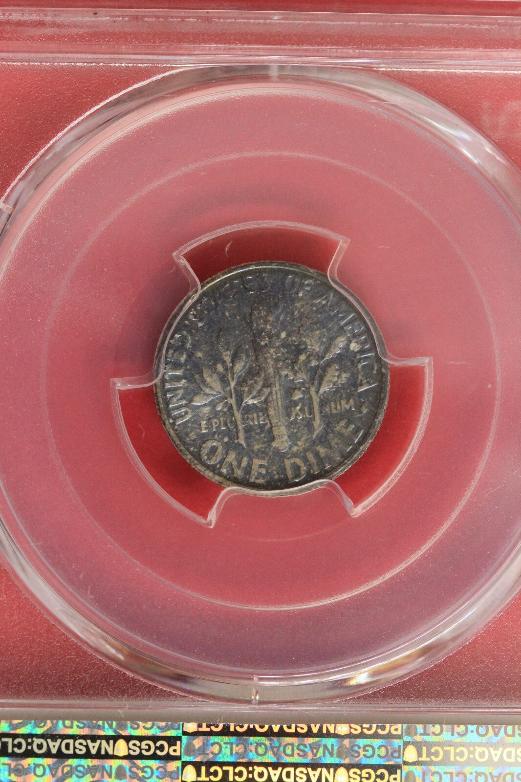 RAINBOW TONED 1957 P MS 66 Roosevelt Dime PCGS Certified Graded Slab OCE 231