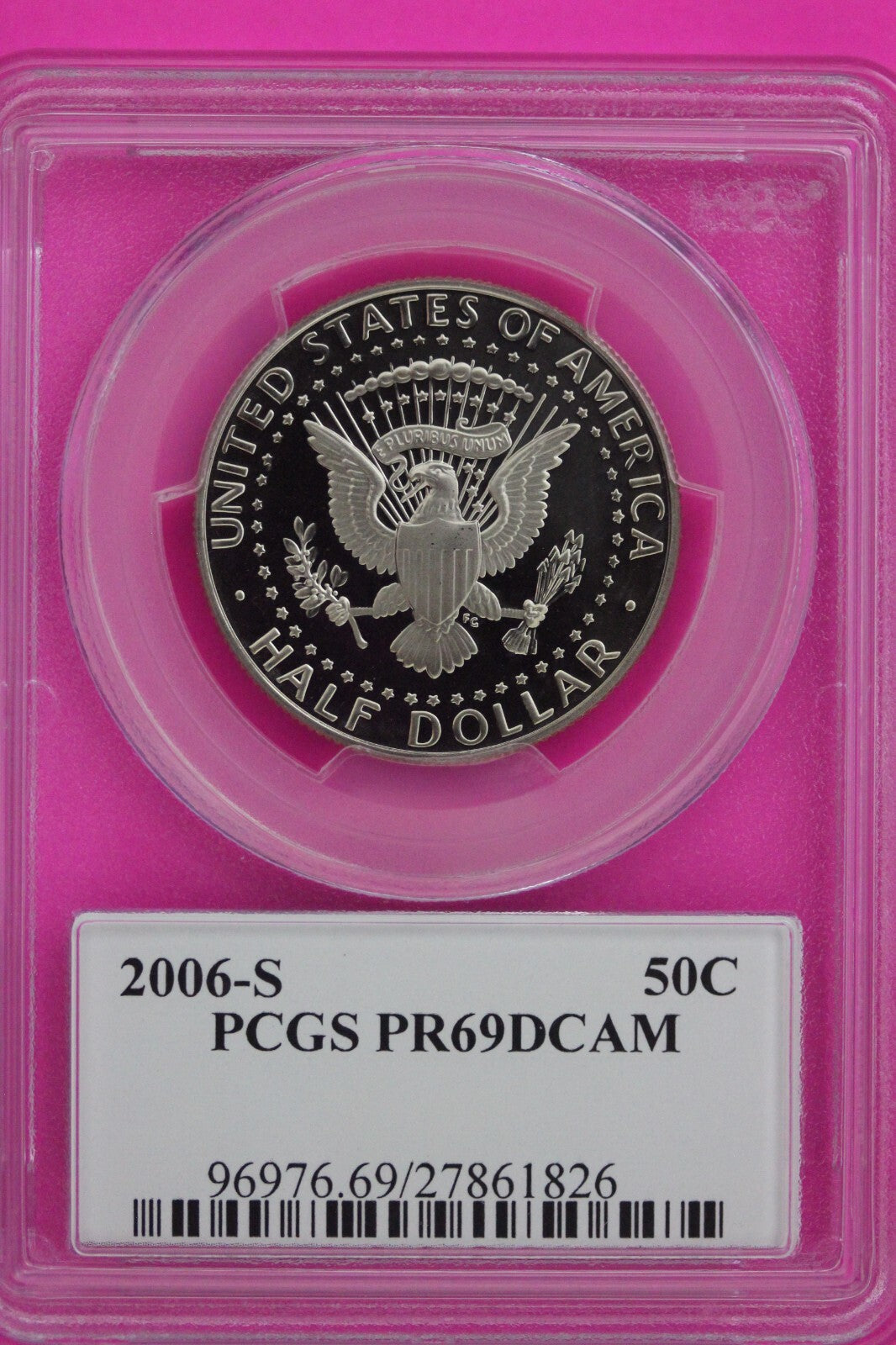 2006 S PR 69 Deep Cameo John Kennedy Clad Half Dollar JFK Label PCGS Slab 348