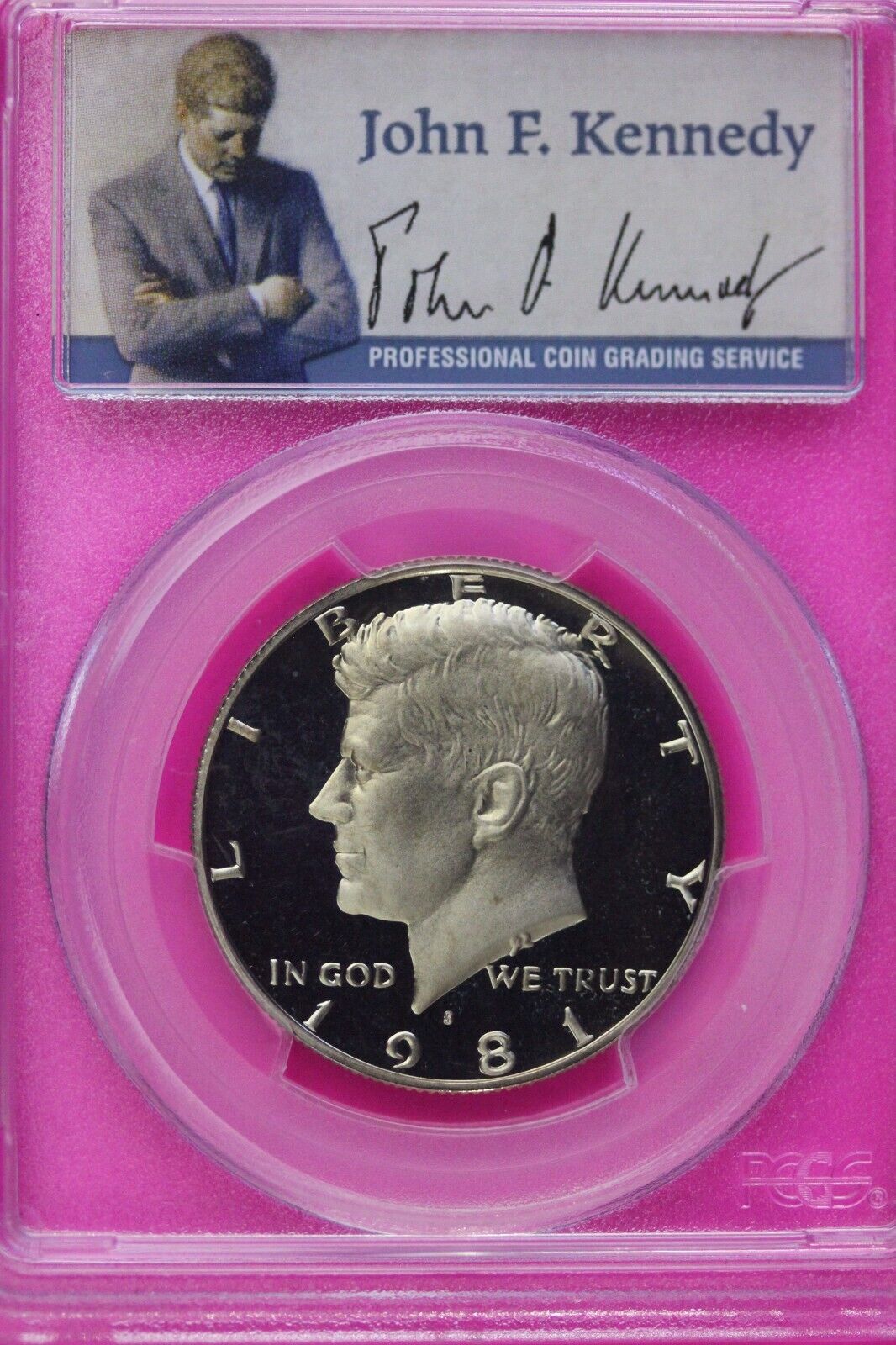1981 S T1 PR 69 Deep Cameo John Kennedy Clad Half Dollar JFK Label PCGS 1117