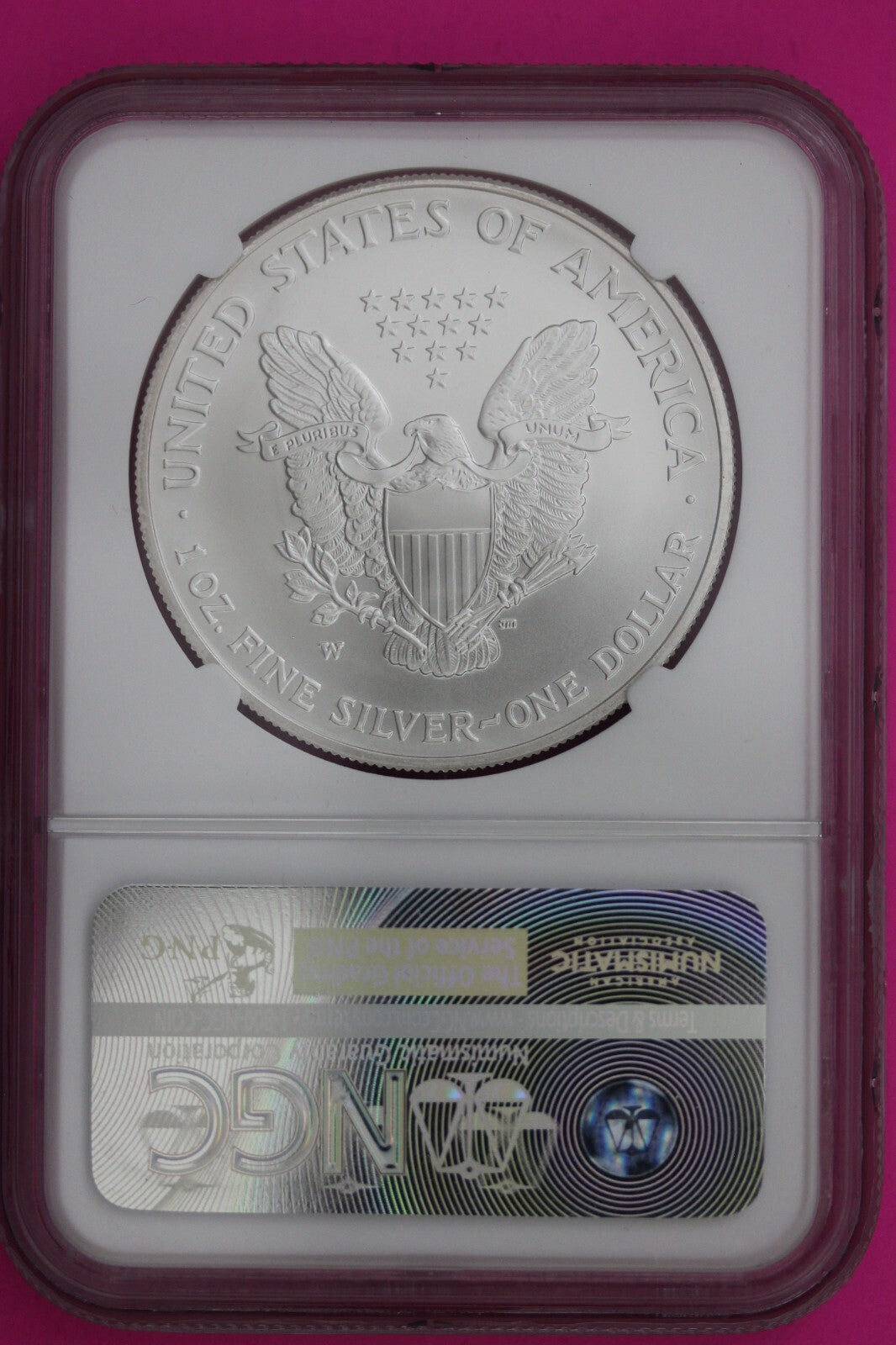 2006 W MS 70 Silver Eagle Coin 1 OZ .999 NGC Certified Graded Authentic Slab 564