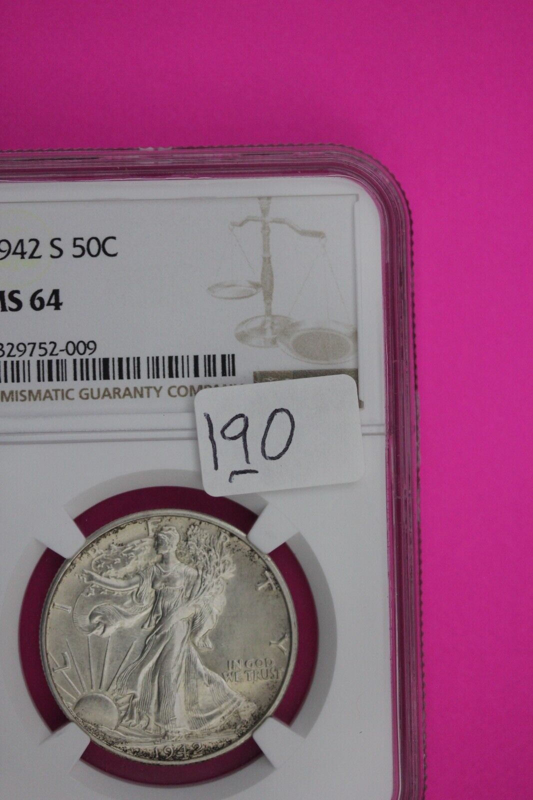1942 S MS 64 Walking Liberty Half Dollar NGC Graded Certified Authentic 190
