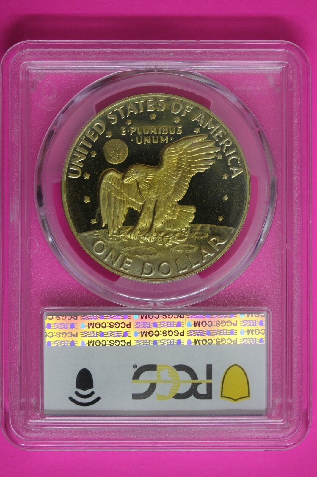 Toned Color 1974 S PR 67 Silver Ike Eisenhower Dollar PCGS Trueview Slab 220