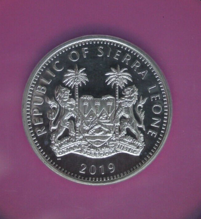 2019 PF 70 2 Ounces Silver Lion High Relief 20 D Sierra Leone .999 Fine NGC 7048