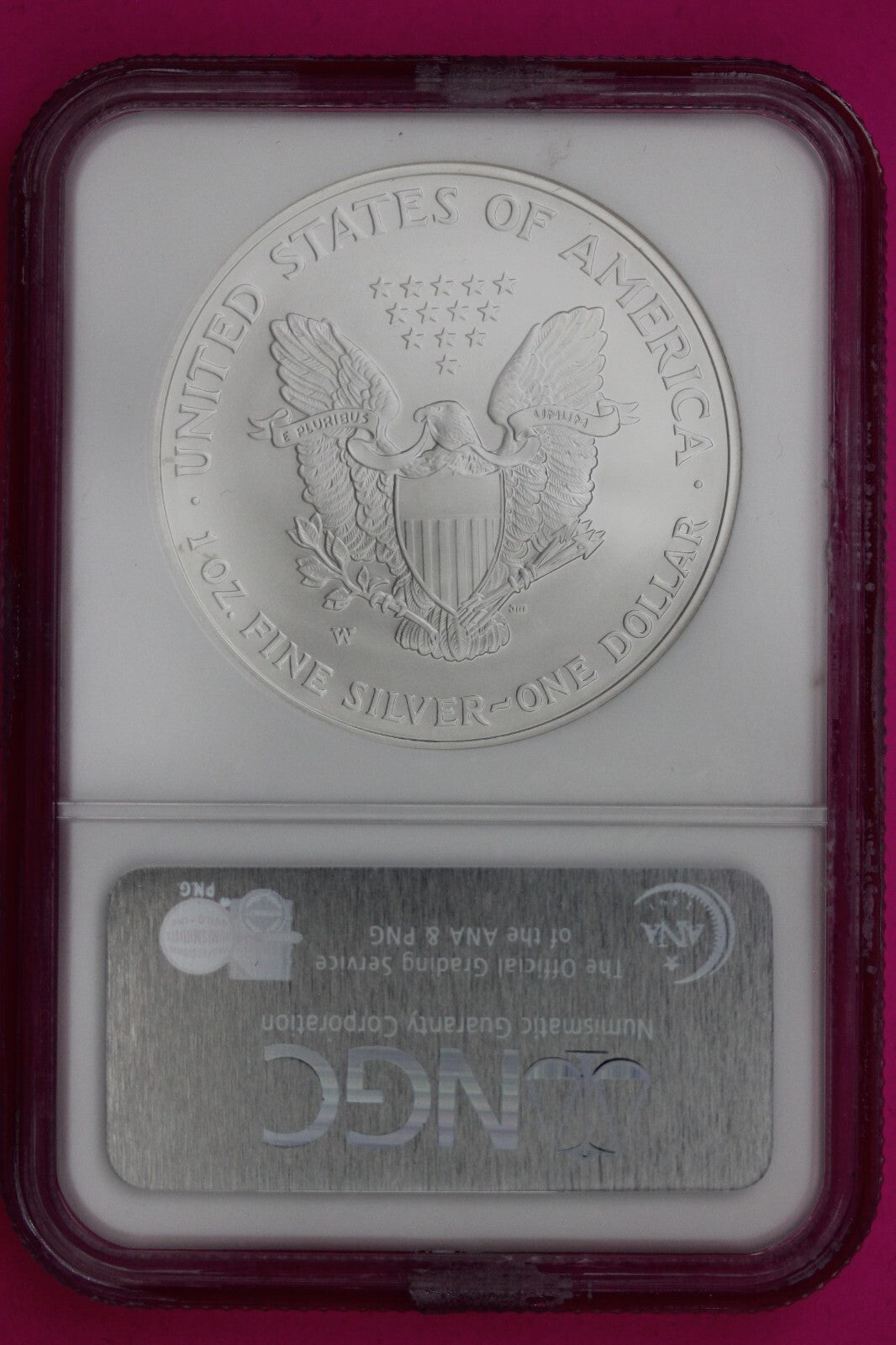 2006 W MS 69 Silver Eagle Coin 1 OZ .999 NGC Graded Certified Authentic Slab 476