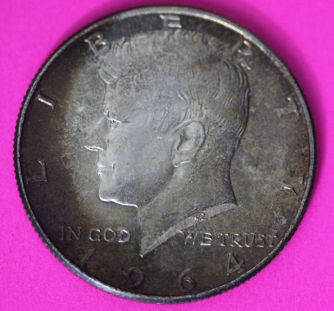 Nicely Toned 1964 P John F Kennedy Silver Half Dollar Exact Gem Coin Shown 41