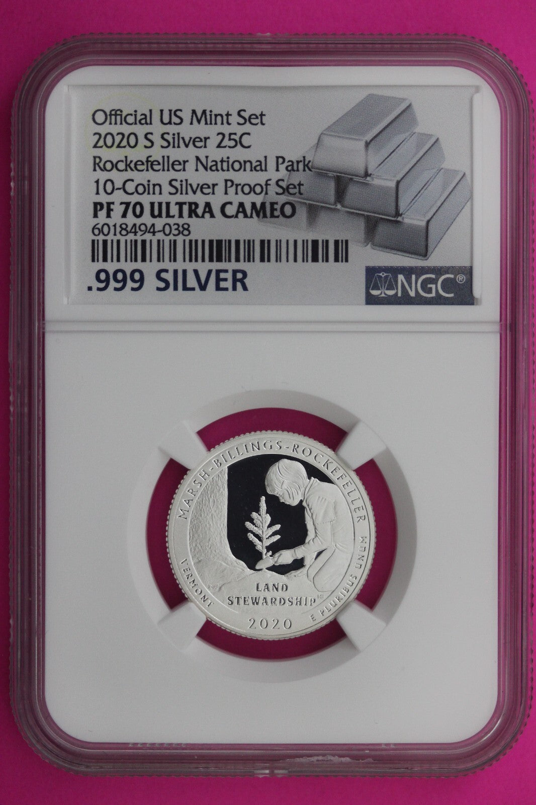 2020 S PF 70 Silver Quarter Rockefeller National Park NGC From Mint Set 430