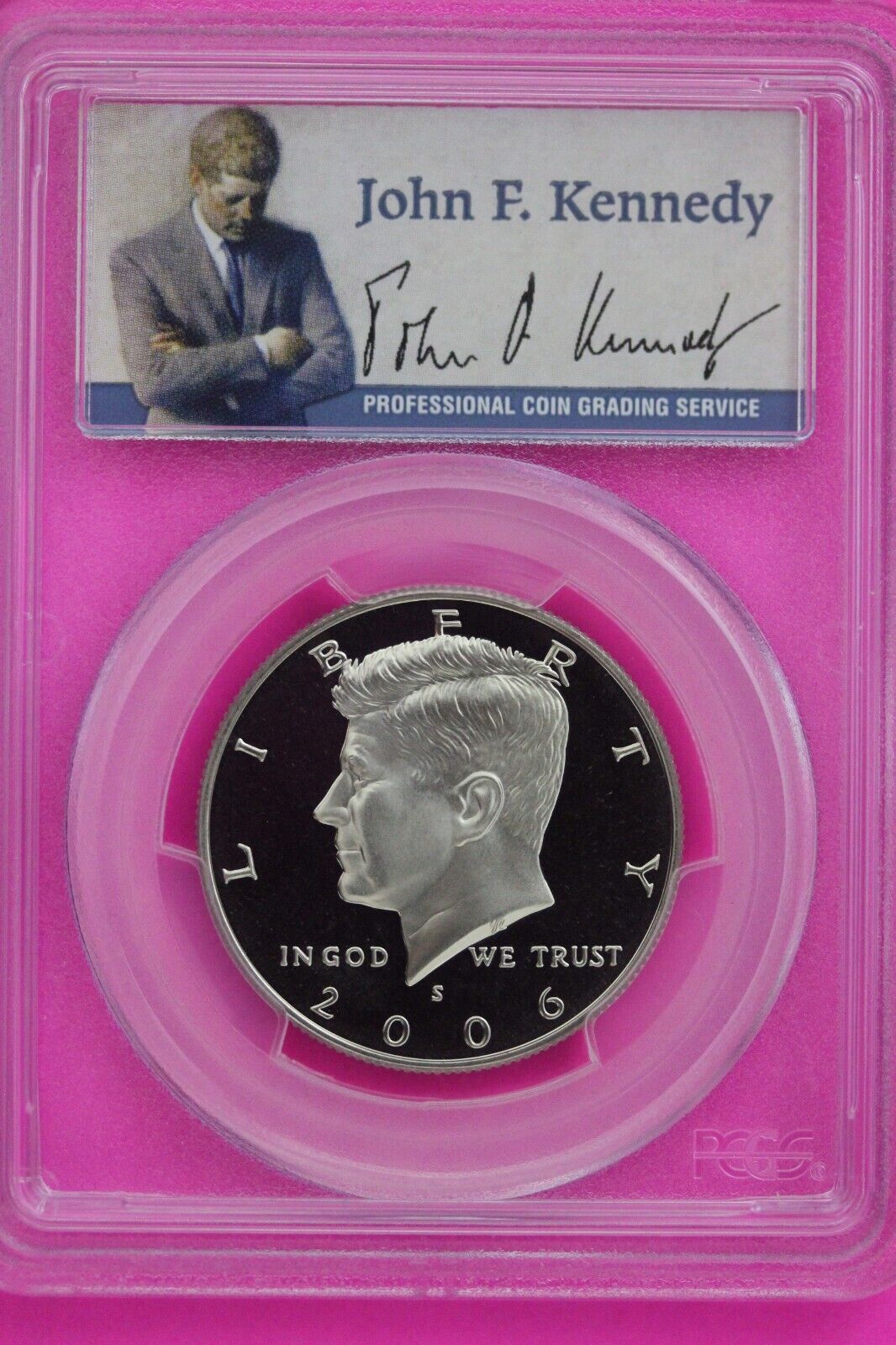 2006 S PR 69 Deep Cameo John Kennedy Clad Half Dollar JFK Label PCGS Slab 348