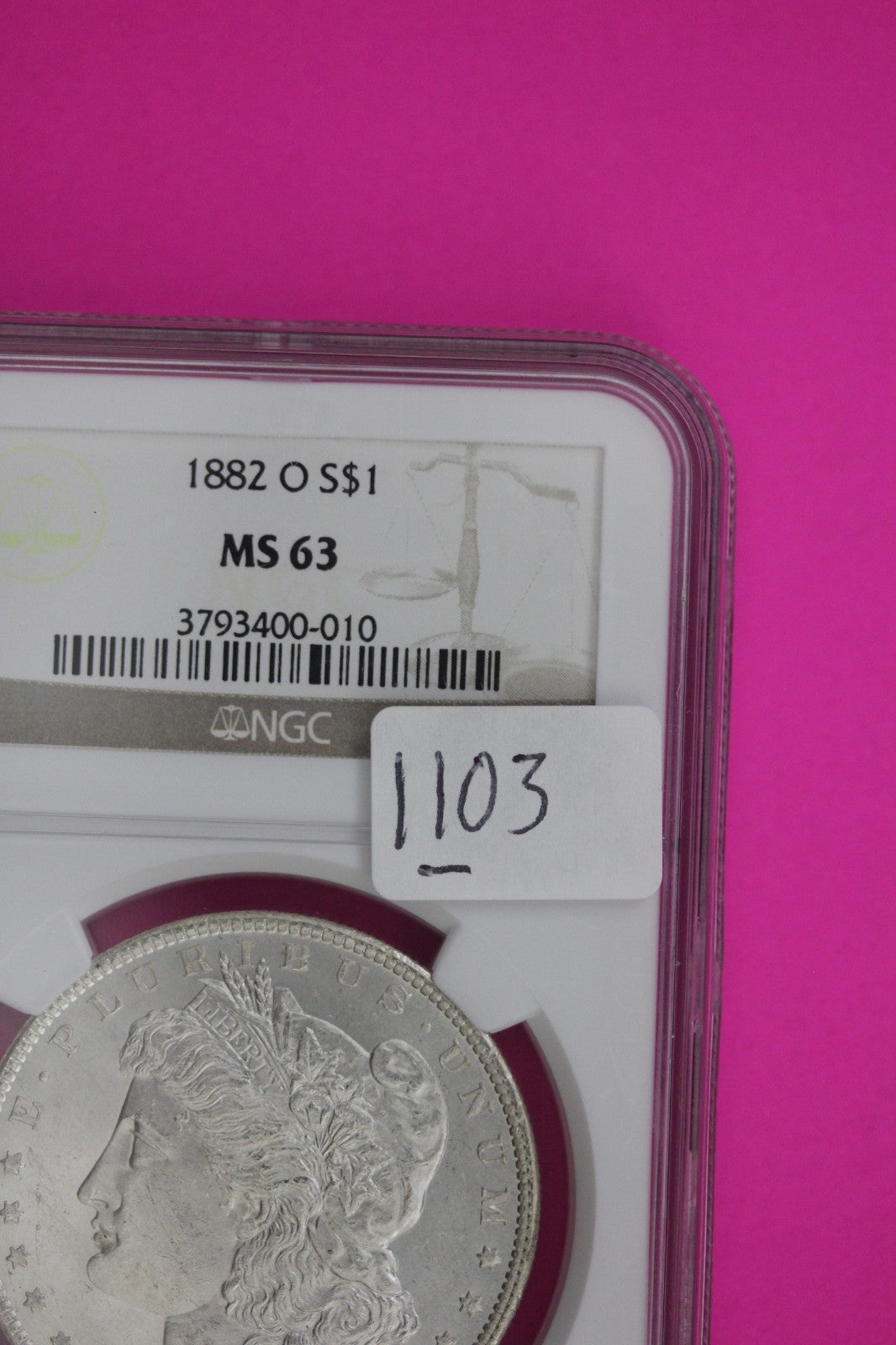 1882 O MS 63 Liberty Morgan Silver Dollar NGC Certified Graded Authentic 1103
