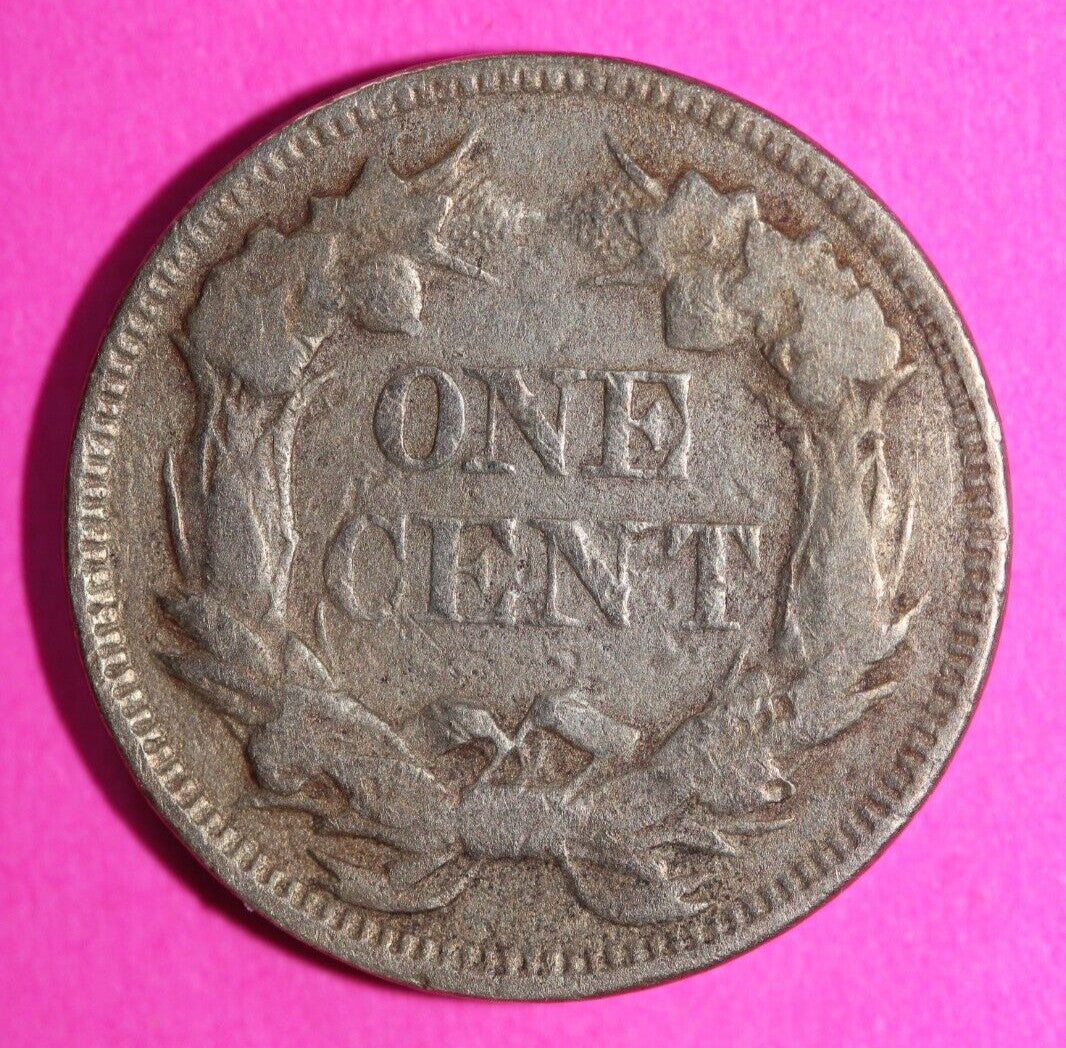 1857 Flying Eagle Cent Penny Exact Scarce Early Type Coin as Pictured 53