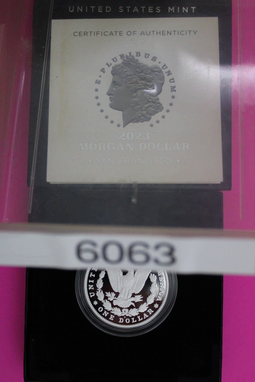 Gem Deep Cameo Proof 2023 S Morgan Silver Dollar .999 Mint Box COA 6063