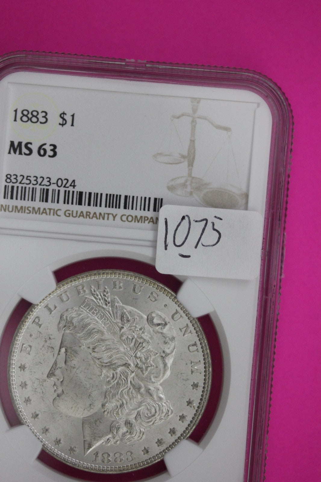 1883 P MS 63 Liberty Morgan Silver Dollar NGC Certified Graded Authentic 1075