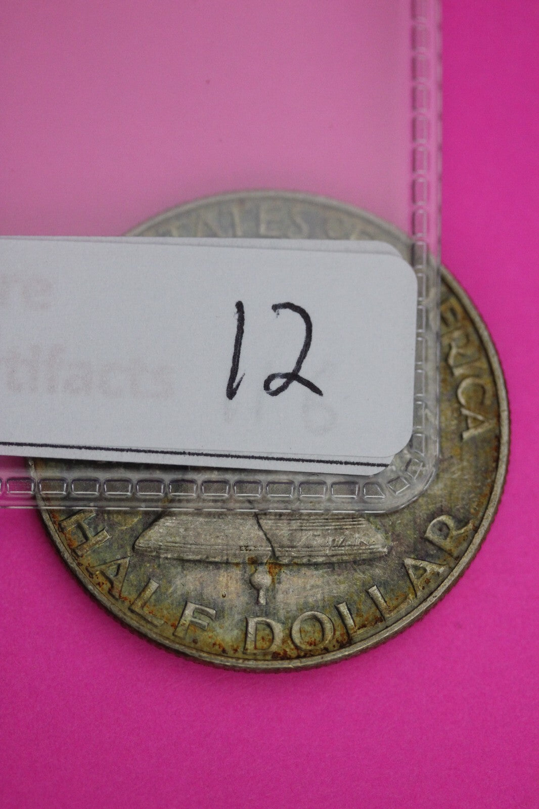 High Grade Toned 1951 D Ben Franklin Silver Half Dollar Exact Coin Shown 12