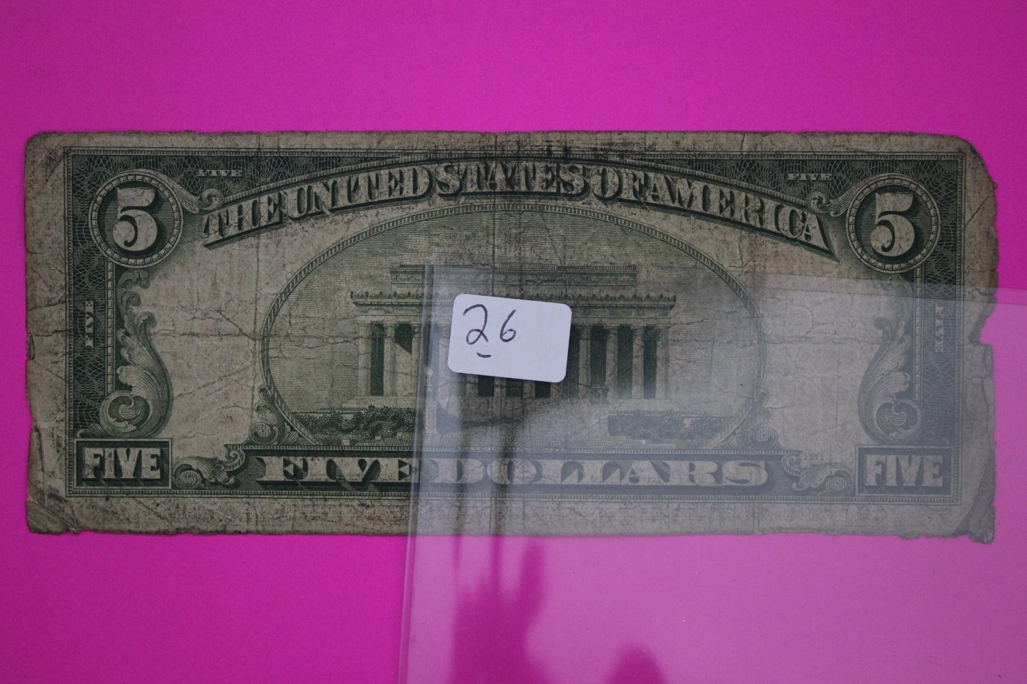 1935 A $5 Five Dollars Silver Certificate FR 2307 Made For North Africa Use 26