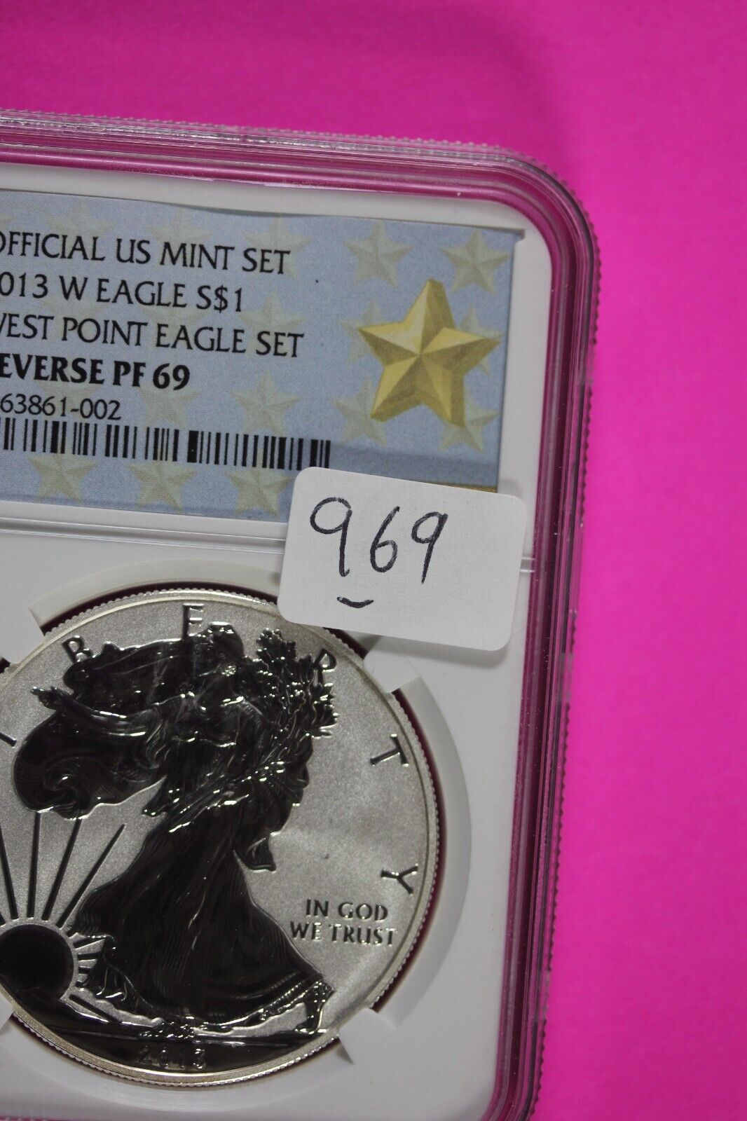 2013 W PF 69 Silver American Eagle Reverse Proof Deep Cameo Authentic NGC 969