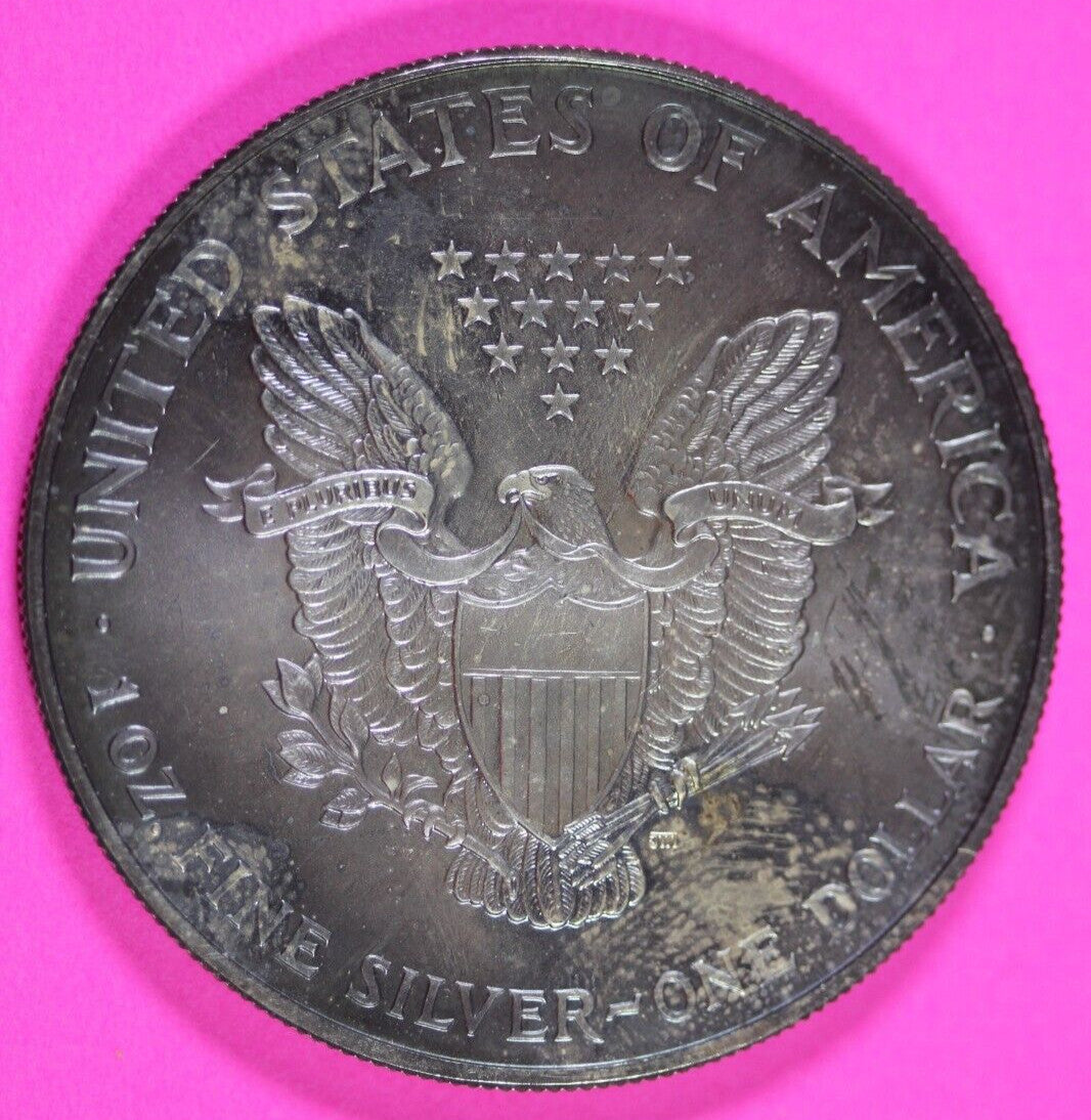 Colorized 1999 American Silver Eagle 1 Ounce .999 Fine Exact Coin Shown 155