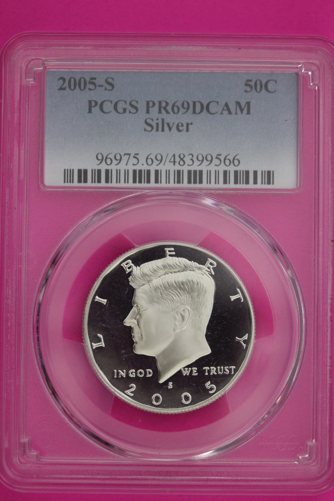 2005 S PR 69 DCAM John F Kennedy Silver Half Dollar PCGS Authentic Genuine 1191