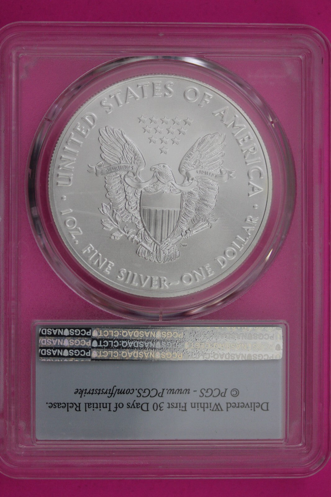 2020 MS 70 Silver Eagle Coin 1 OZ .999 PCGS Certified Graded Authentic Slab 606