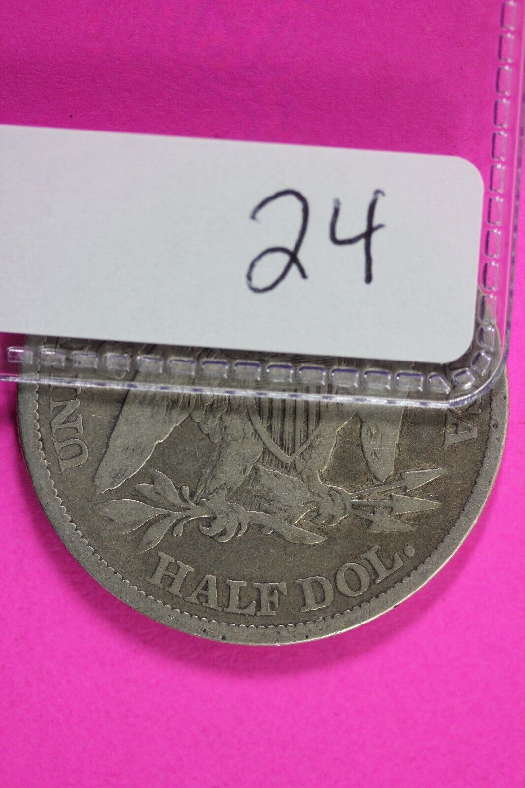 1875 P Seated Liberty Half Dollar Silver Semi Key Date Exact Coin In Pics 24