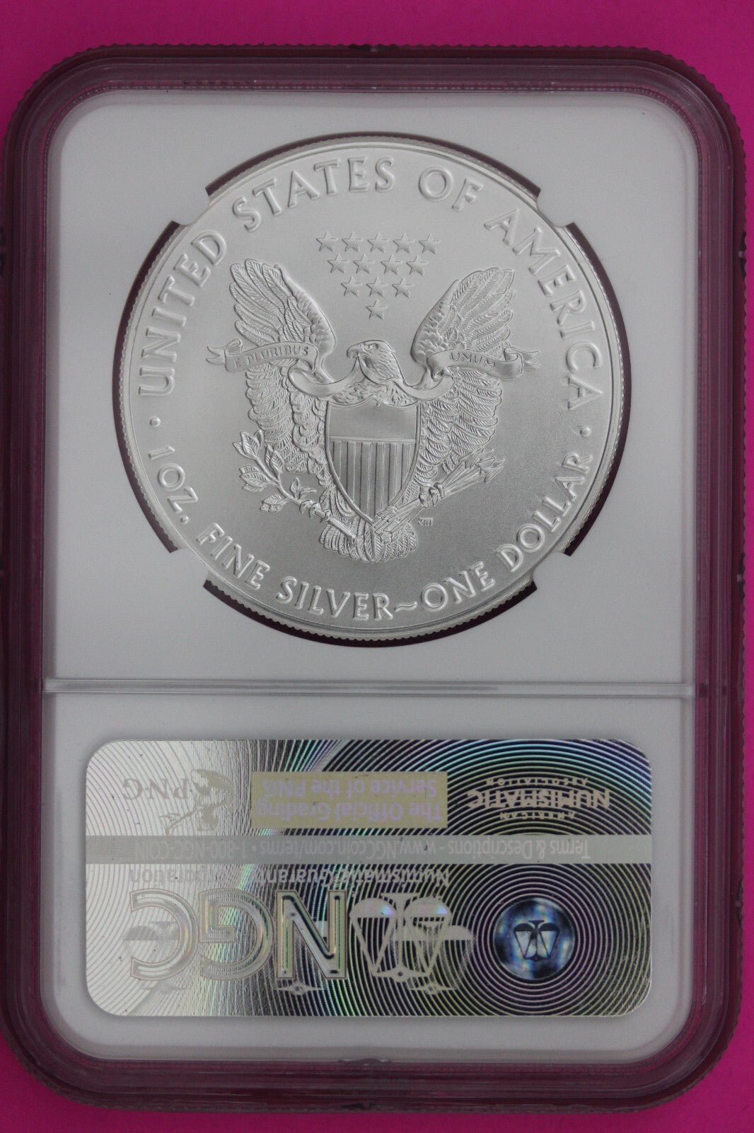 2017 MS 70 Silver Eagle Coin 1 OZ .999 NGC Graded Certified Authentic Slab 520
