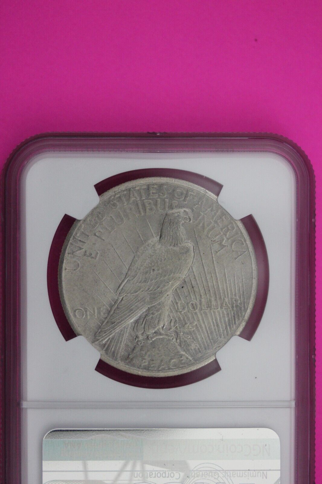 1926 P AU 58 Liberty Peace Silver Dollar NGC Certified Graded Authentic Slab 503