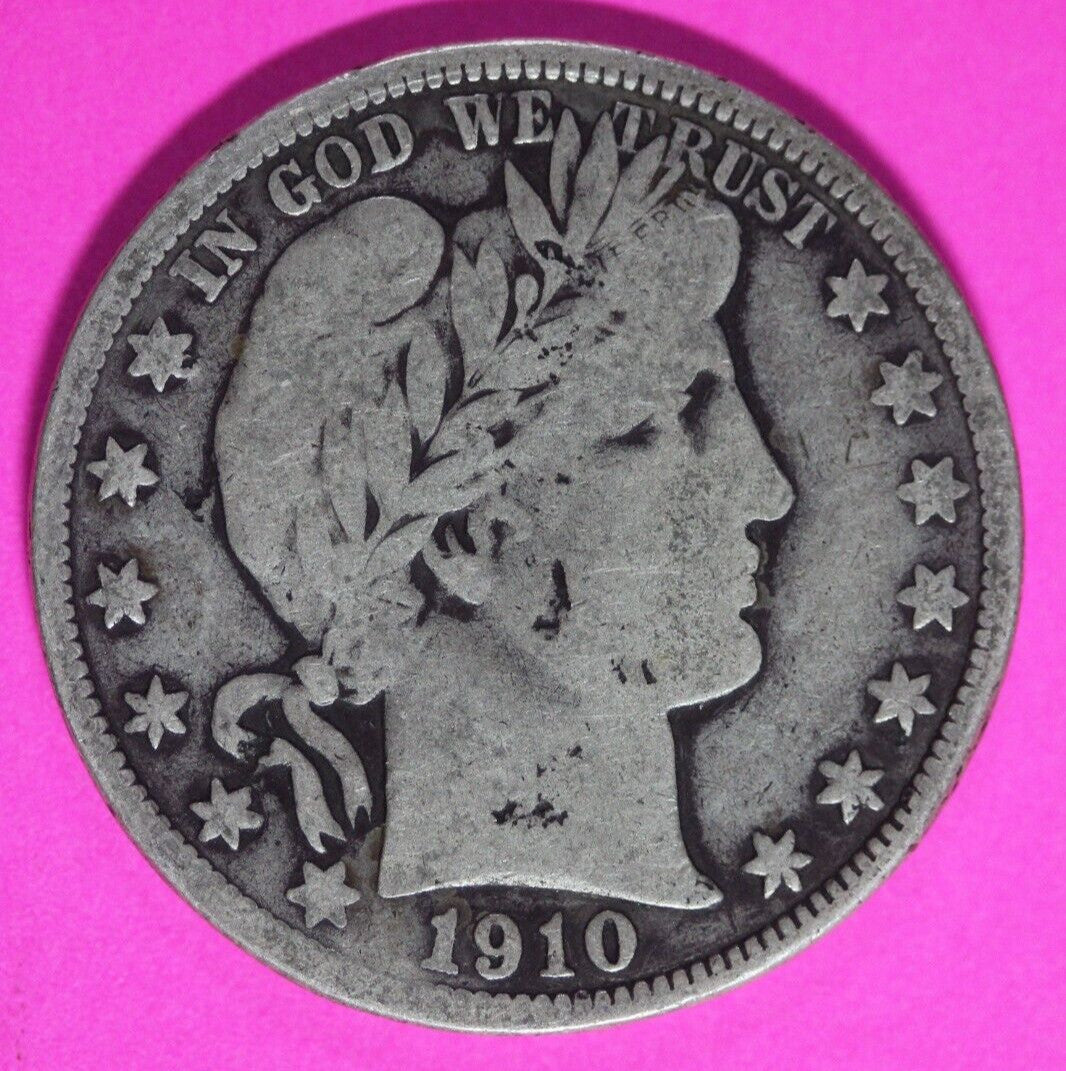 1910 P Barber Liberty Half Dollar Scarce Semi Key Date Coin Philadelphia 233