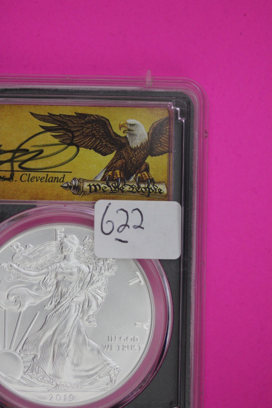2019 (W) SP 70 Silver Eagle Thomas Cleveland PCGS Certified Graded Authentic 650
