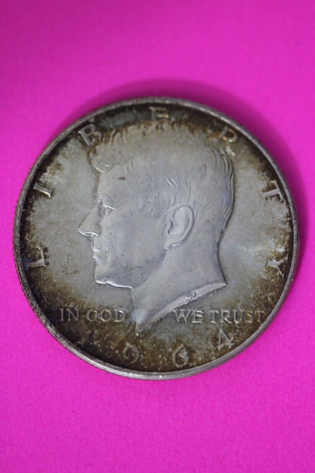 Nicely Toned 1964 P John F Kennedy Silver Half Dollar Exact Gem Coin Shown 09