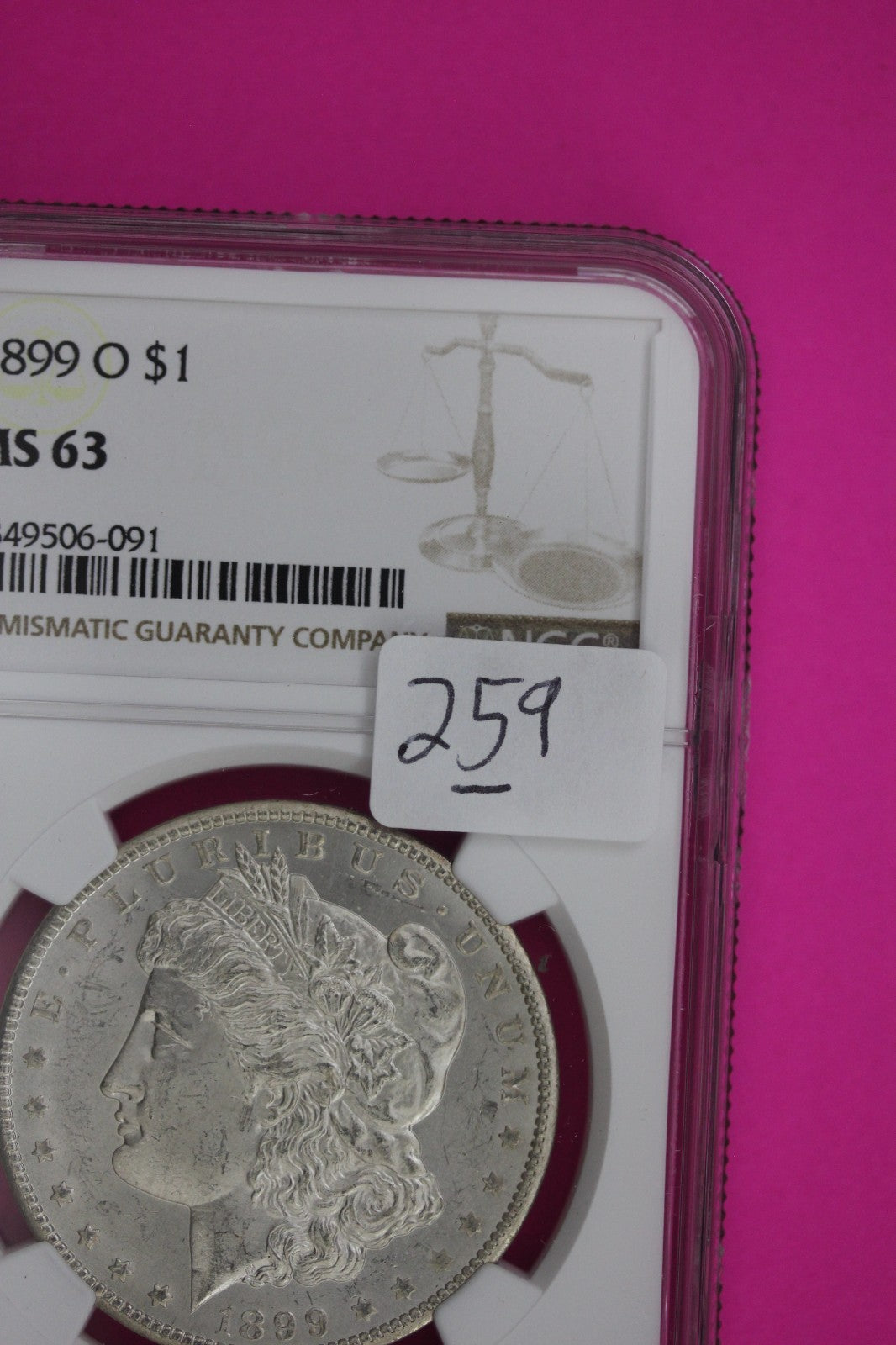1899 O MS 63 Liberty Morgan Silver Dollar NGC Certified Graded Authentic 259