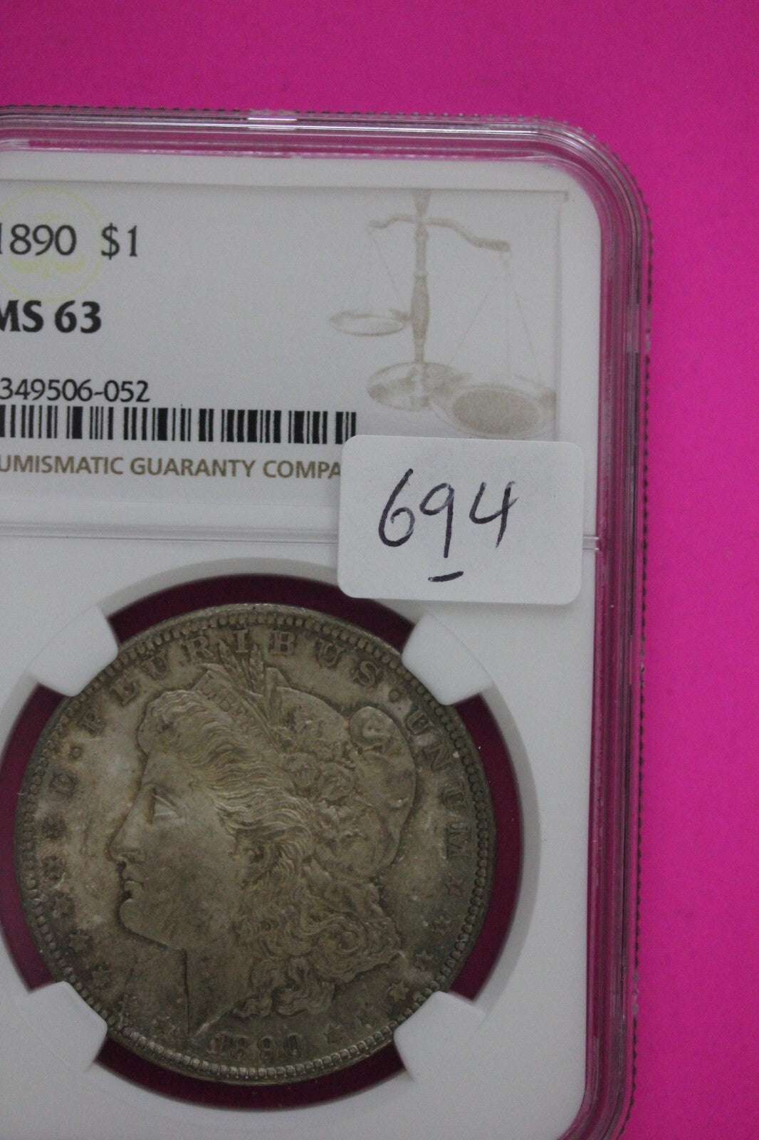 1890 P MS 63 Liberty Morgan Silver Dollar NGC Certified Graded Authentic 694