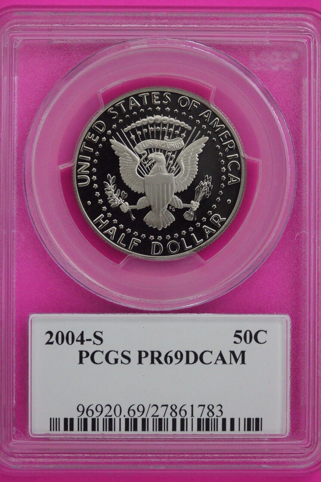 2004 S PR 69 Deep Cameo John Kennedy Clad Half Dollar JFK Label PCGS Slab 347