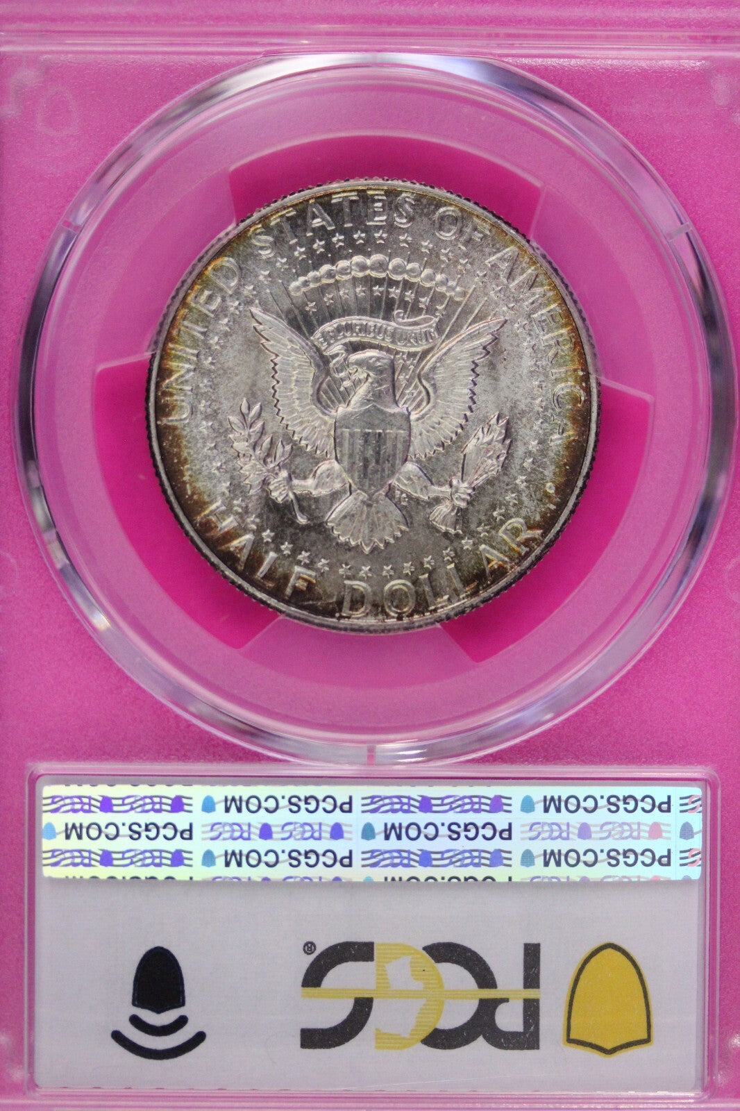 Toned 1964 P Silver MS 65 John F Kennedy Silver Half Dollar PCGS Graded 353