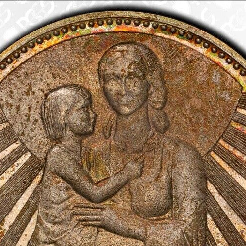 Color Toned 1981 PR 66 Bulgaria 25 Leva Mother and Child PCGS Trueview 1116