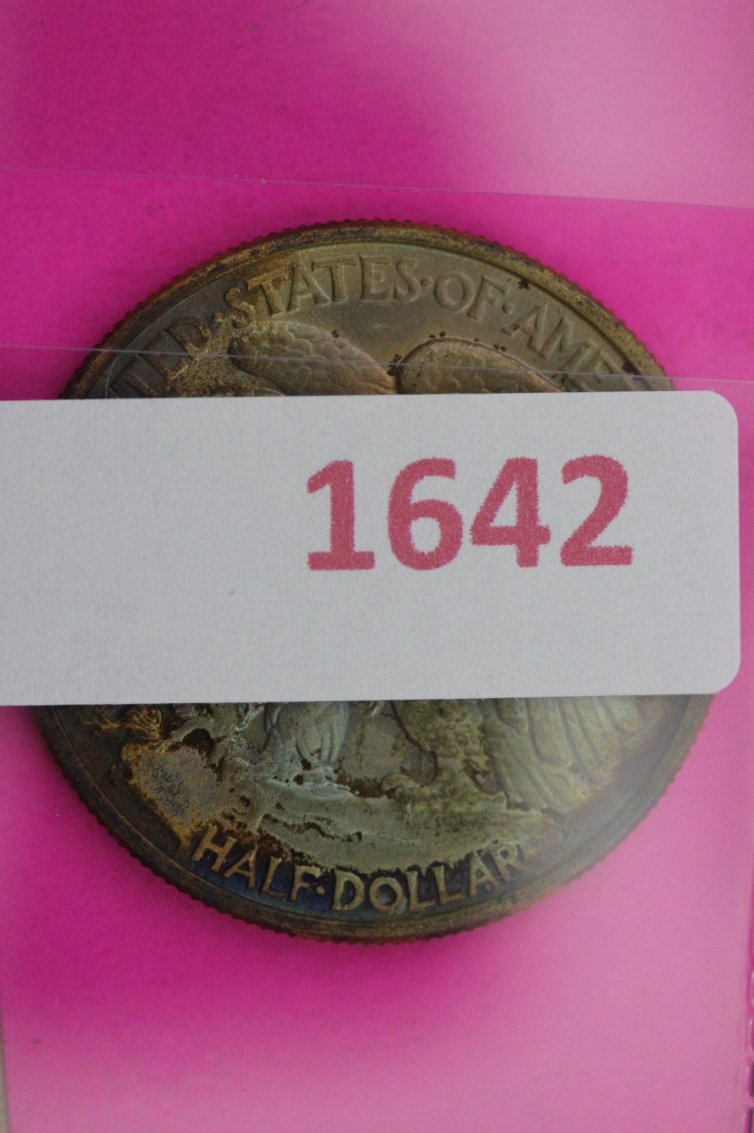 Rainbow Toned High Grade 1943 P Walking Liberty Silver Half Dollar Genuine 1642