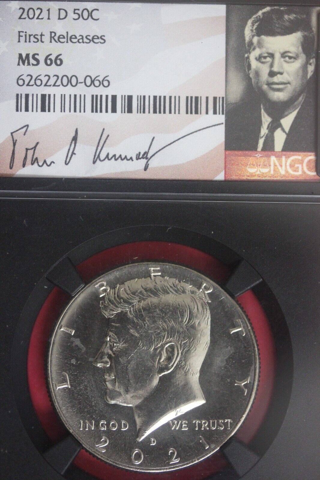 2021 MS 66 Kennedy Half Dollar 1rst Release NGC JFK Label Graded Slab OCE 176