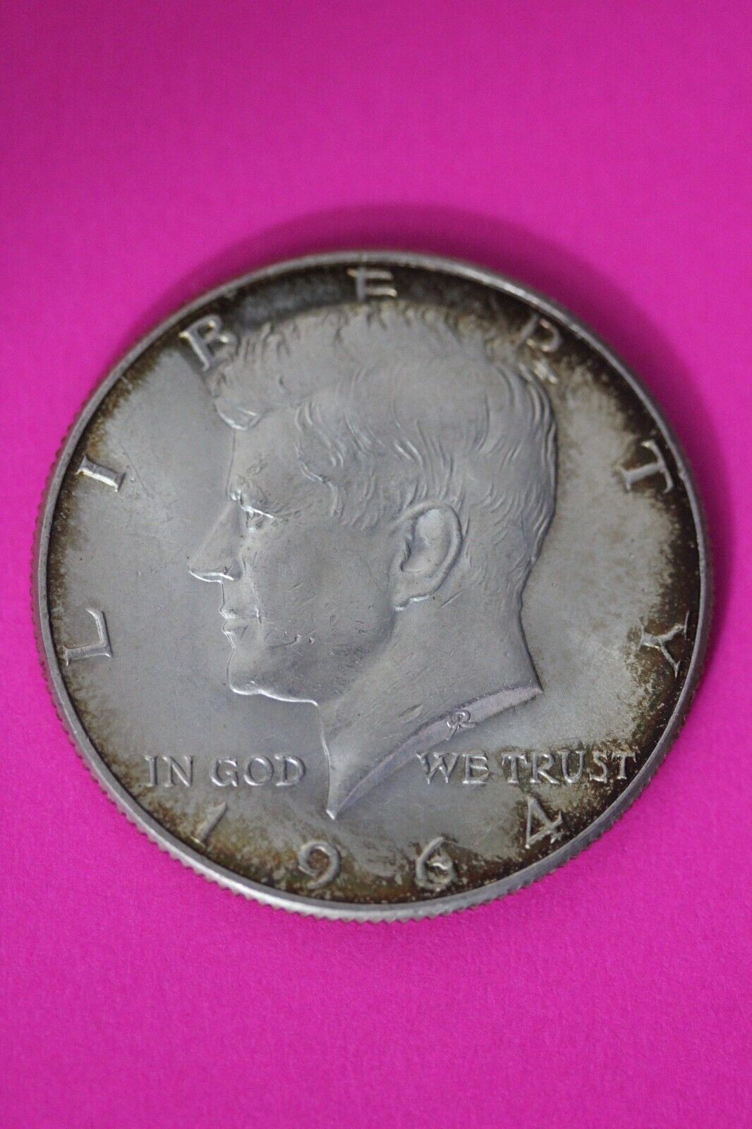 Nicely Toned 1964 P John F Kennedy Silver Half Dollar Exact Gem Coin Shown 06