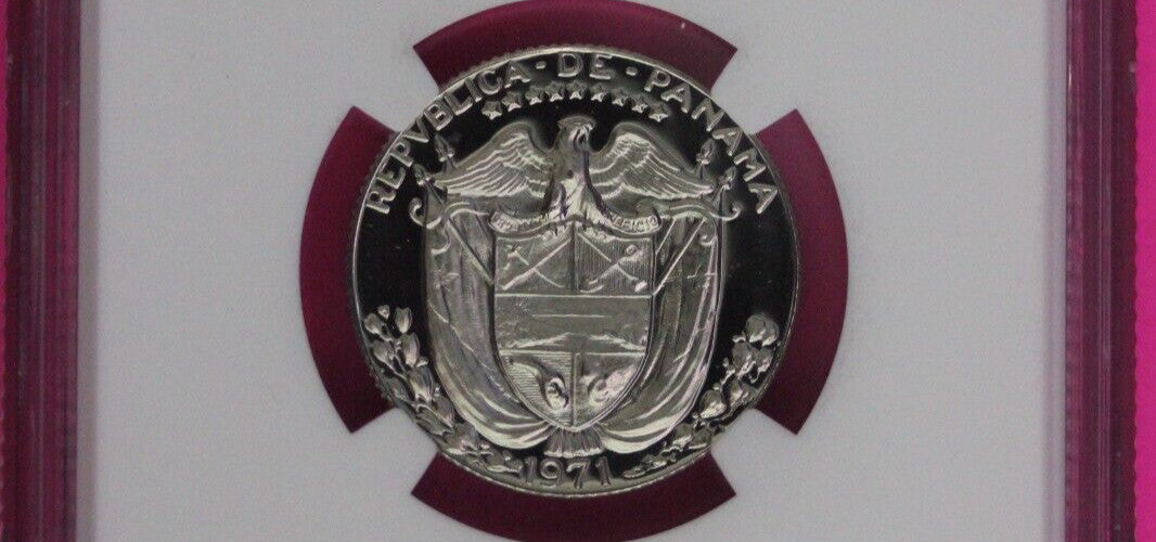 Top Pop 1971 Panama PF 69 Proof 1/4 Balboa NGC Graded Certified Slab 1023