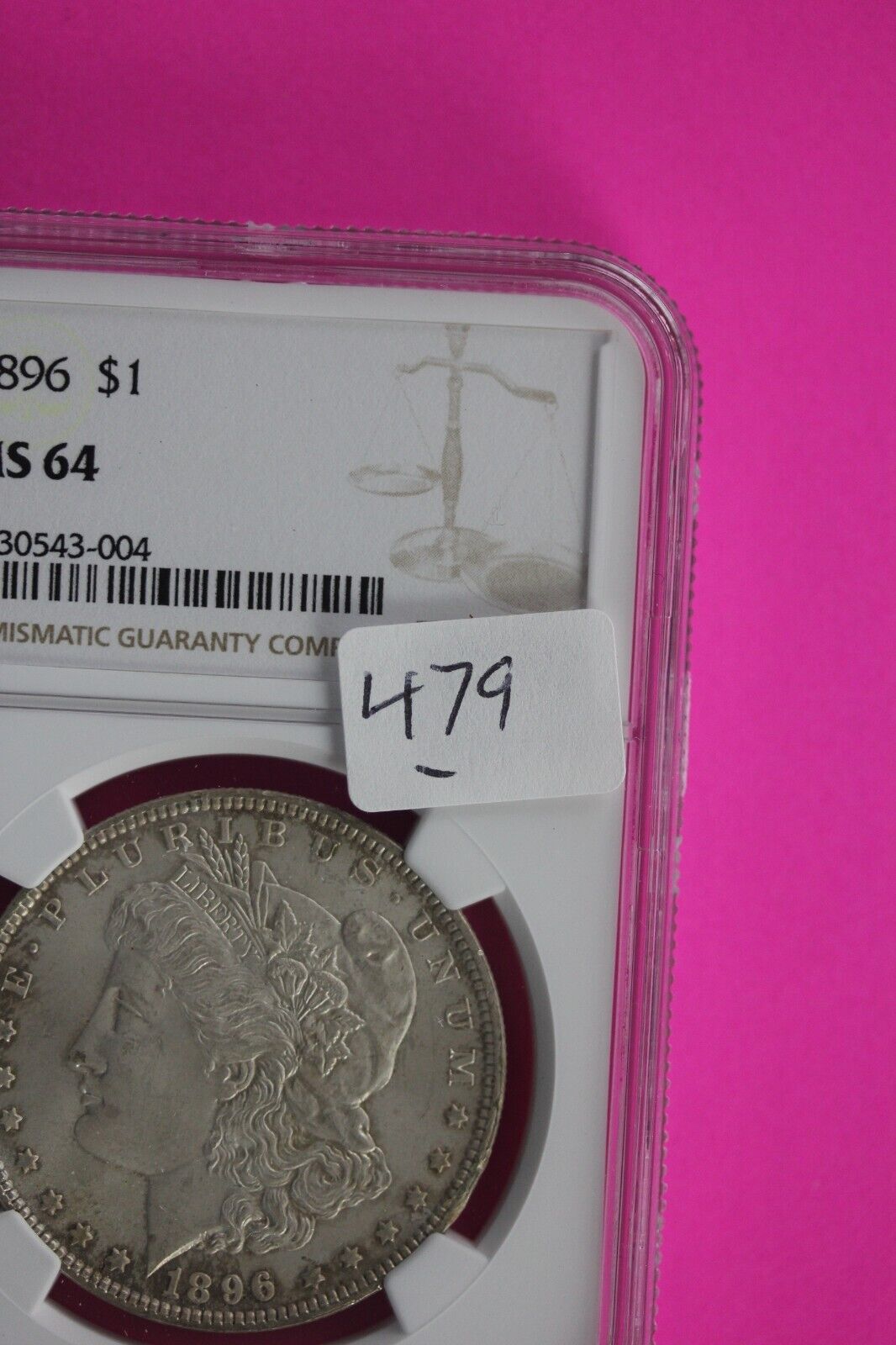 1896 P MS 63 Liberty Morgan Silver Dollar NGC Certified Graded Authentic 479