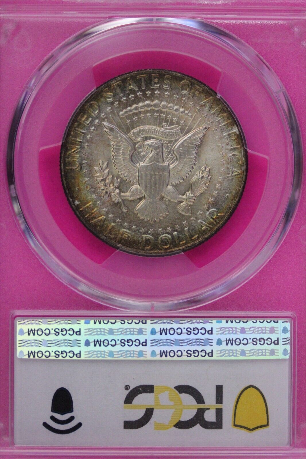 Toned 1964 P Silver MS 65 John F Kennedy Silver Half Dollar PCGS Graded 325