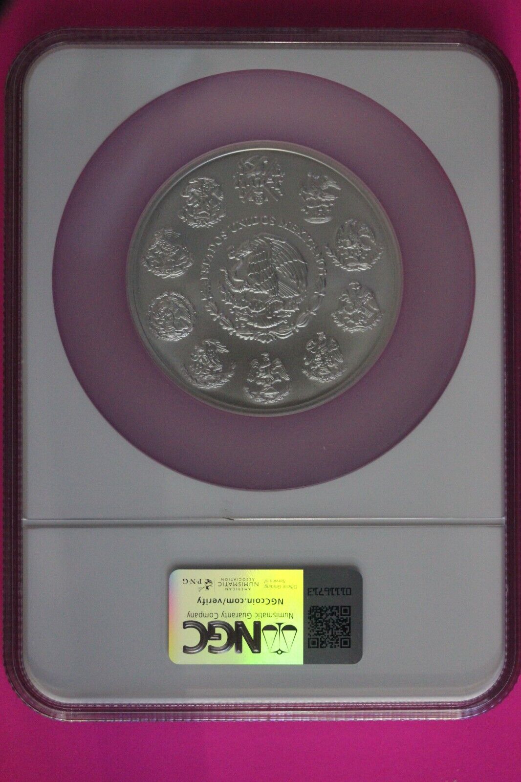 Top Pop 2015 Mo MS 70 Mexico Libertad 5 Onza 5 Ounces Silver NGC Graded 7125